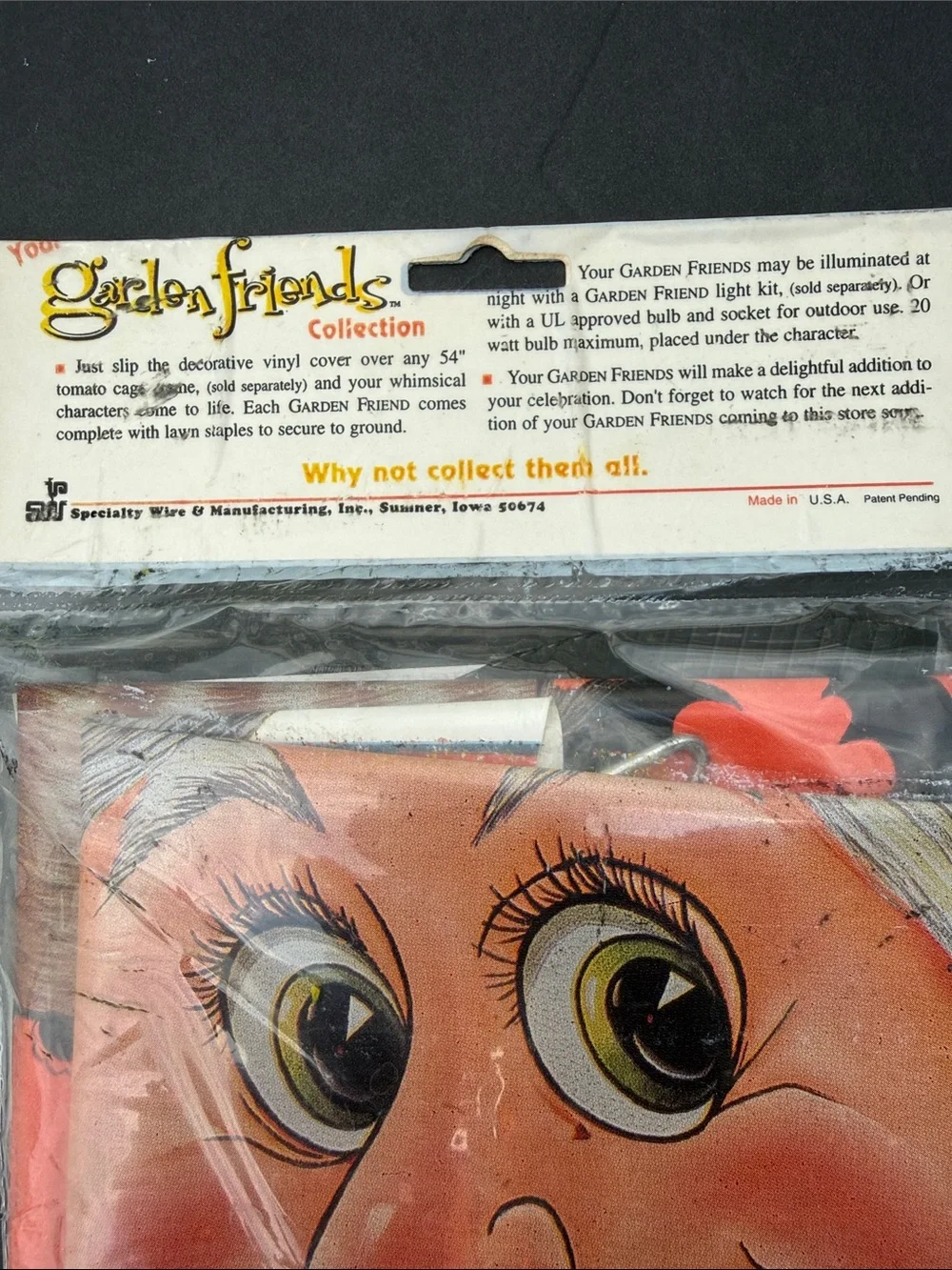 Vintage 1970s  Wilma Witch Halloween Lawn Decoration & Plant Plastic Cover